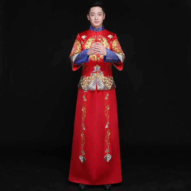 Men's And Women's Suits Embroidered Kimono Chinese Wedding Couples - Luxury Fashion London