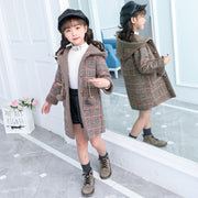 new foreign gas plus velvet jacket thick medium and large children Korean version of the coat woolen coat - Luxury Fashion London