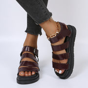 Women's Roman Open Toe Beach Shoes Platform Buckle Sandals - Luxury Fashion London