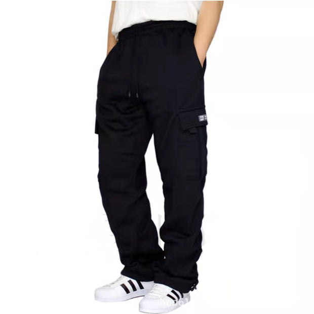 Men Pants Sweatpants Stretch Elastic Waist Jogger Sports Pants Drawstring Trousers Fashion Mens Clothing - Luxury Fashion London