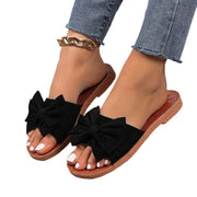 Women's Cute Platform Beach Bow Flat Slippers - Luxury Fashion London