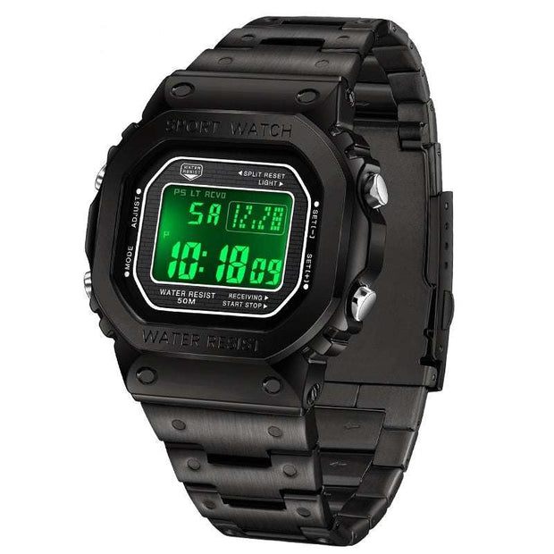 Alarm Clock Multifunctional Sport Watch Square Fashion Hand-lifting Light Waterproof Luxury Fashion London