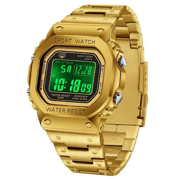 Alarm Clock Multifunctional Sport Watch Square Fashion Hand-lifting Light Waterproof Luxury Fashion London