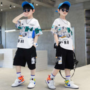 Boy's Cool And Handsome Short Sleeve Suit Luxury Fashion London