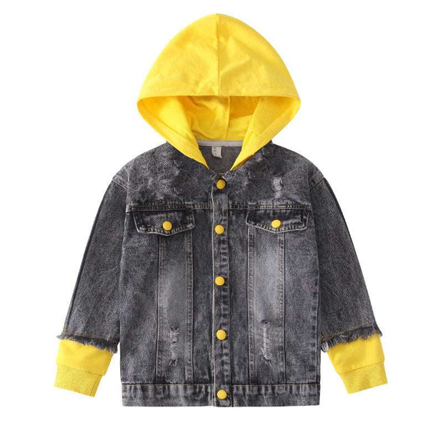 Boy's Denim Jacket Spring Autumn Hoodie Luxury Fashion London