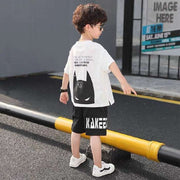 Boys' Handsome Short-sleeved Two-piece Suit Luxury Fashion London