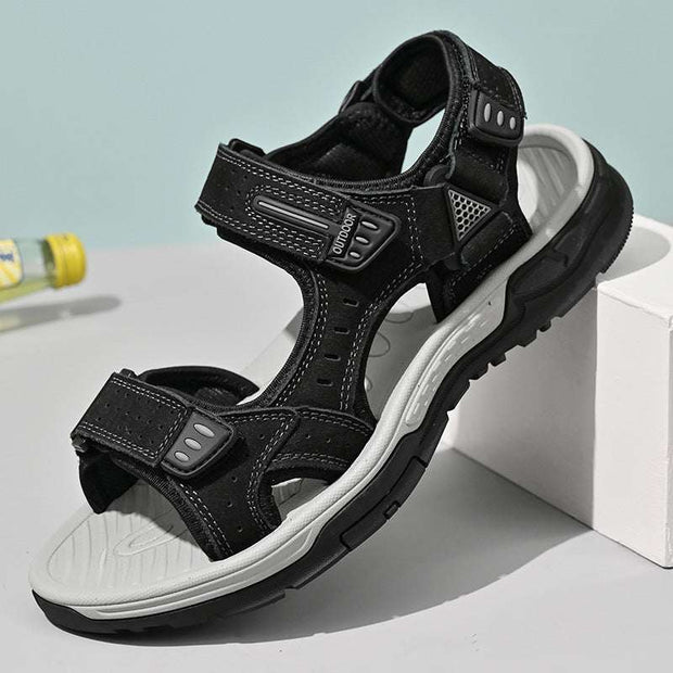 Breathable Men's Sandals Non-slip Top Layer Cowhide Luxury Fashion London