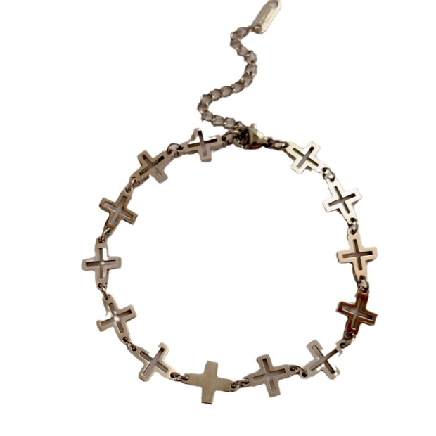 Cross Bracelet For Men And Women Retro Hip Hop - Luxury Fashion London