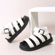 Women's Roman Open Toe Beach Shoes Platform Buckle Sandals - Luxury Fashion London