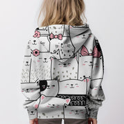 Foreign Trade Wholesale Personalized Cartoon Cat Hoodie Long-sleeved Sweater - Luxury Fashion London