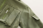 Children's Tooling Fleece-lined Stitching Jacket - Luxury Fashion London