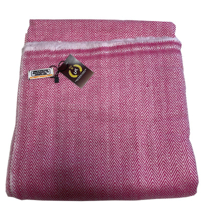 RED WHITE 100% Premium Cashmere blanket 209cm*145cm HERRINGBONE pattern scarf biggest ever size luxurious quality  super soft gift for her - Luxury Fashion London