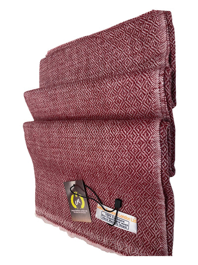 LUXURY HANDMADE CASHMERE Maroon scarf natural super soft winter shawl unisex trending scarf Xmas gift for him and her Fathers days gift - Luxury Fashion London