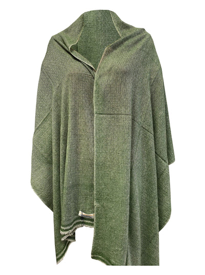 LUXURY HANDMADE cashmere green scarf NATURAL super soft winter shawl unisex trending scarf Xmas gift for him and her - Luxury Fashion London